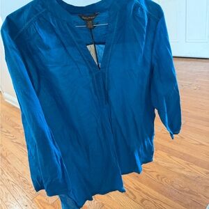 Tommy Bahama Large Blue V-Neck Women's Top NWT